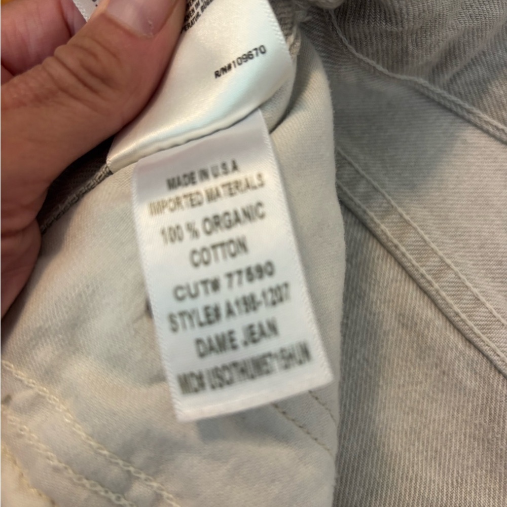 Agolde Dame Women's White Wide-Leg Jeans - Picture 7 of 7